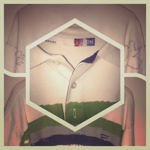 Indigo Red Polo Shirt {2XL} Used Stain on Front